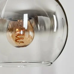 hofstein Applique murale - Verre 15 cm Koyoto Écru, Noir, 1 lumière