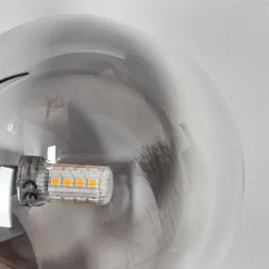 hofstein Applique murale - Verre 10 cm, 12 cm Chehalis Noir, 2 lumières