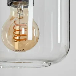 hofstein Applique murale - Verre 15 cm Lauden Écru, Noir, 1 lumière