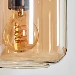 hofstein Applique murale - Verre 15 cm Lauden Écru, Noir, 1 lumière