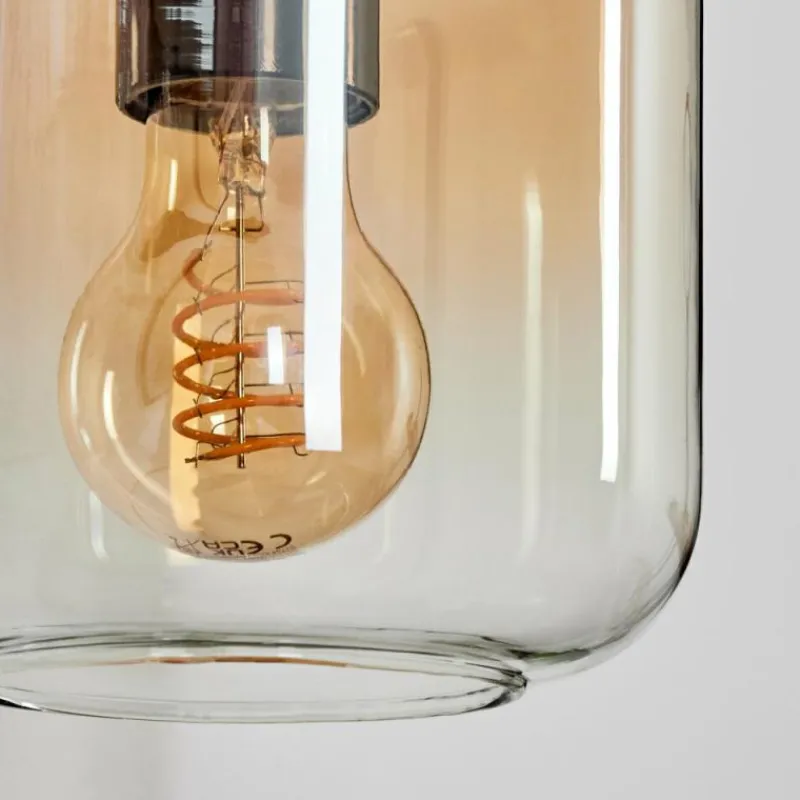 hofstein Applique murale - Verre 15 cm Lauden Écru, Noir, 1 lumière