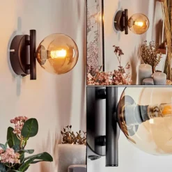 hofstein Applique murale - Verre Chehalis Ambre, 1 lumière