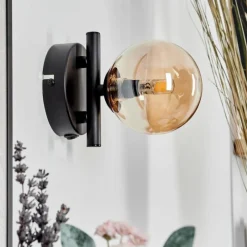 hofstein Applique murale - Verre Chehalis Ambre, 1 lumière