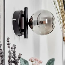 hofstein Applique murale - Verre Chehalis Fumé, 1 lumière