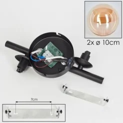 hofstein Applique murale - Verre Chehalis Ambre, 2 lumières