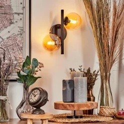 hofstein Applique murale - Verre Chehalis Ambre, 2 lumières