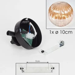 hofstein Applique murale - Verre Chehalis Ambre, 1 lumière