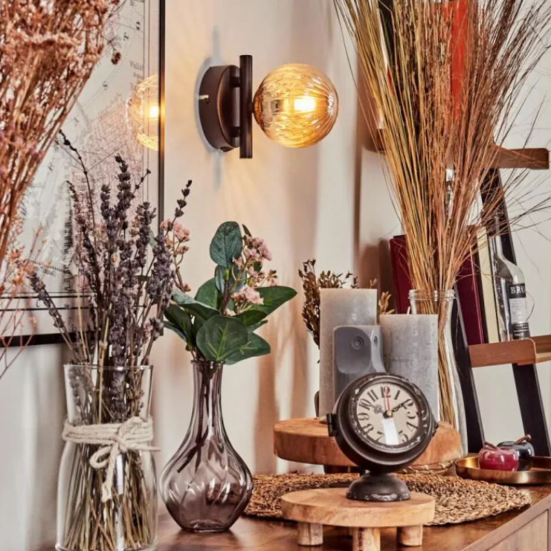 hofstein Applique murale - Verre Chehalis Ambre, 1 lumière