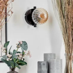 hofstein Applique murale - Verre Chehalis Ambre, 1 lumière