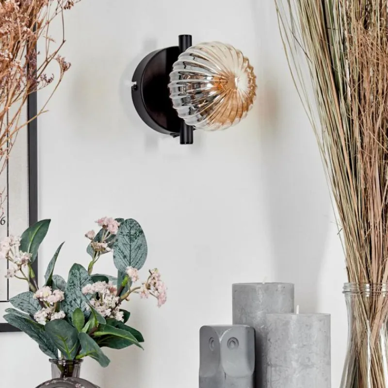 hofstein Applique murale - Verre Chehalis Ambre, 1 lumière