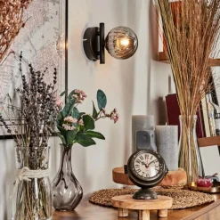 Suspension Verre Fumé-hofstein Applique murale - Verre Chehalis Fumé, 1 lumière