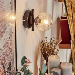 hofstein Applique murale - Verre Chehalis Clair, 1 lumière