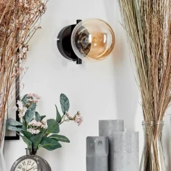 hofstein Applique murale - Verre Chehalis Ambre, 1 lumière