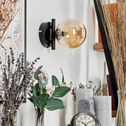 hofstein Applique murale - Verre Chehalis Ambre, 1 lumière