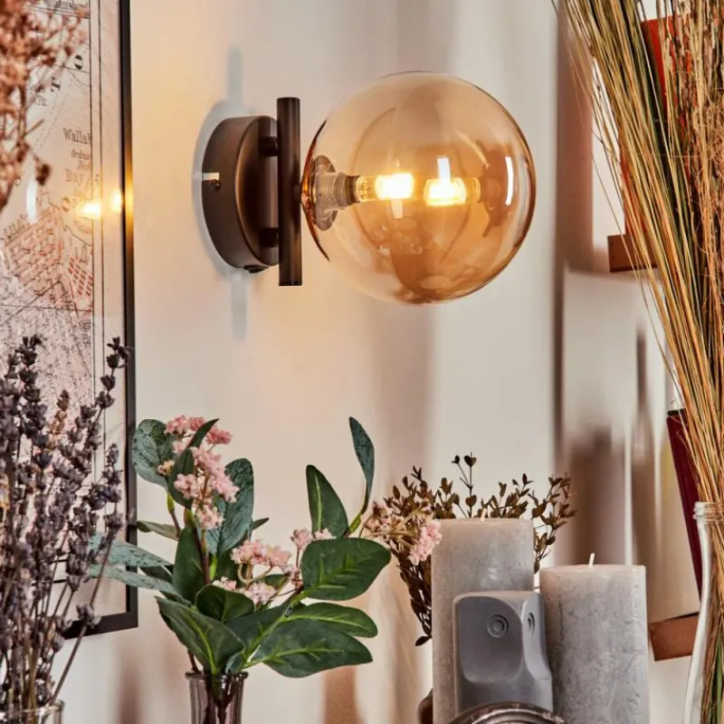 hofstein Applique murale - Verre Chehalis Ambre, 1 lumière