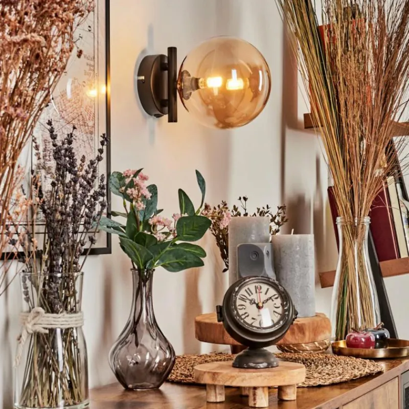 hofstein Applique murale - Verre Chehalis Ambre, 1 lumière