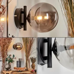 hofstein Applique murale - Verre Chehalis Fumé, 1 lumière