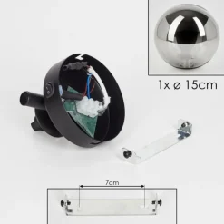 hofstein Applique murale - Verre Chehalis Fumé, 1 lumière