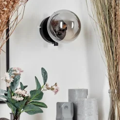 hofstein Applique murale - Verre Chehalis Fumé, 1 lumière