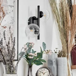 hofstein Applique murale - Verre Chehalis Clair, 2 lumières