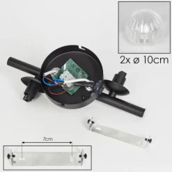 hofstein Applique murale - Verre Chehalis Clair, 2 lumières