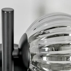 hofstein Applique murale - Verre Chehalis Fumé, 2 lumières