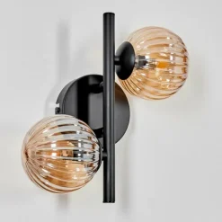 hofstein Applique murale - Verre Chehalis Ambre, 2 lumières