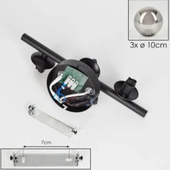 hofstein Applique murale - Verre Chehalis Fumé, 3 lumières