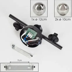 hofstein Applique murale - Verre Chehalis Fumé, 3 lumières