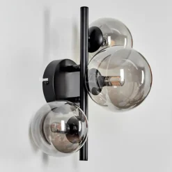 hofstein Applique murale - Verre Chehalis Fumé, 3 lumières