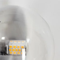 hofstein Applique murale - Verre Chehalis Ambre, Clair, Fumé, 3 lumières