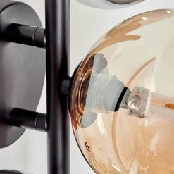 hofstein Applique murale - Verre Chehalis Ambre, Clair, Fumé, 3 lumières