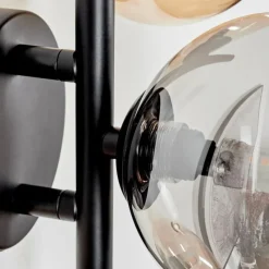 hofstein Applique murale - Verre Chehalis Ambre, Fumé, 3 lumières