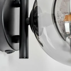 hofstein Applique murale - Verre Chehalis Clair, Fumé, 1 lumière