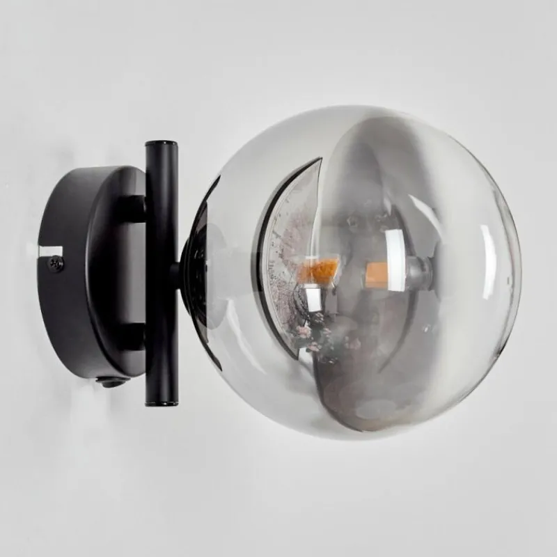 hofstein Applique murale - Verre Chehalis Clair, Fumé, 1 lumière