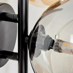 hofstein Applique murale - Verre Chehalis Ambre, Fumé, 3 lumières