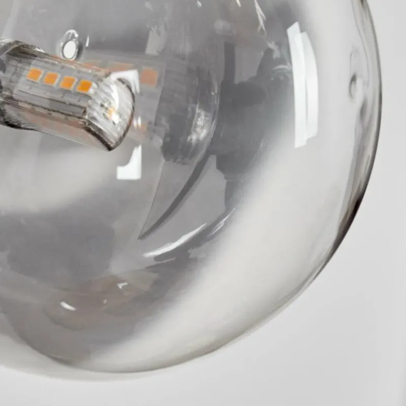 hofstein Applique murale - Verre Chehalis Ambre, Clair, Fumé, 3 lumières