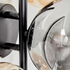 hofstein Applique murale - Verre Chehalis Ambre, Fumé, 3 lumières