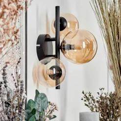 hofstein Applique murale - Verre Chehalis Ambre, 3 lumières