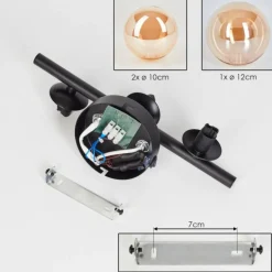 hofstein Applique murale - Verre Chehalis Ambre, 3 lumières