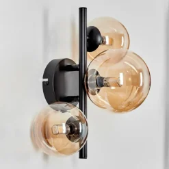 hofstein Applique murale - Verre Chehalis Ambre, 3 lumières