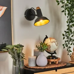 Lampes Vintages & Rétros-hofstein Applique murale Vouzy Noir, 1 lumière