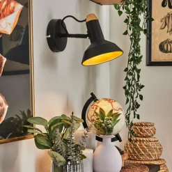 Lampes Vintages & Rétros-hofstein Applique murale Vouzy Noir, 1 lumière