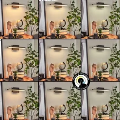 hofstein Applique murale Waltenheim LED Nickel mat, Noir, 1 lumière