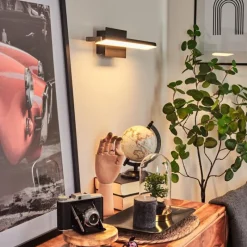 hofstein Applique murale Waltenheim LED Nickel mat, Noir, 1 lumière