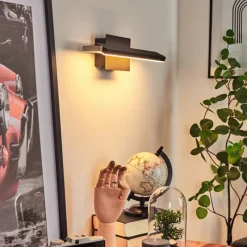 hofstein Applique murale Waltenheim LED Nickel mat, Noir, 1 lumière