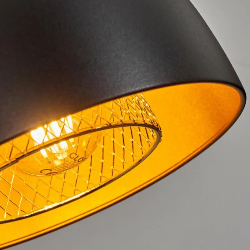 Lampes Dorées-hofstein Applique murale Wambez Noir, 1 lumière