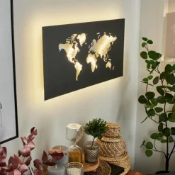 hofstein Applique murale Zabreira LED Noir, Argenté, 1 lumière