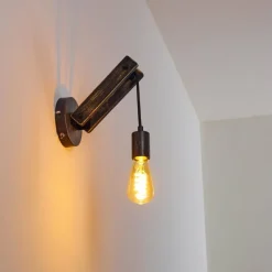 hofstein Applique murale Aarhus Gris, Noir, 1 lumière