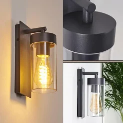 Lampes Industrielles-hofstein Applique murale Abaco Anthracite, 1 lumière